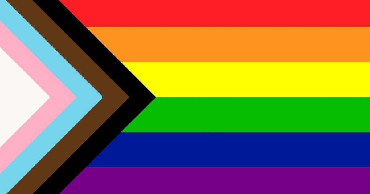 New Pride flag with transgender and BIPOC additions