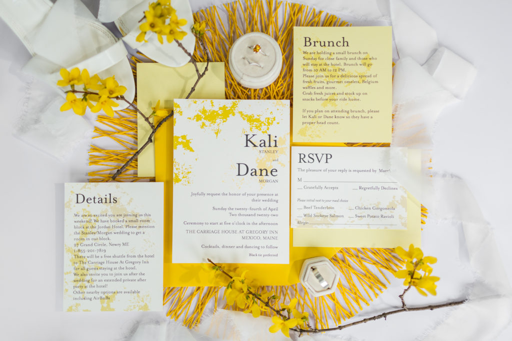 Monochrome yellow color palette with florals. 